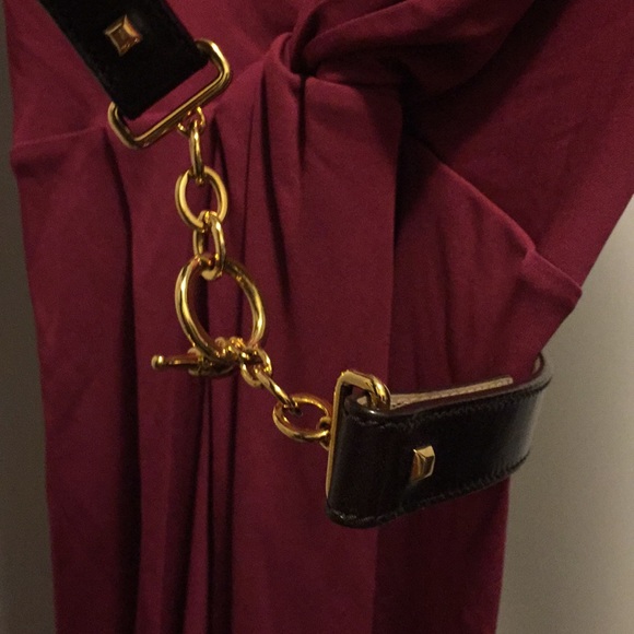 Gucci Wine Colored Wrap Dress with Belt - Picture 4 of 8